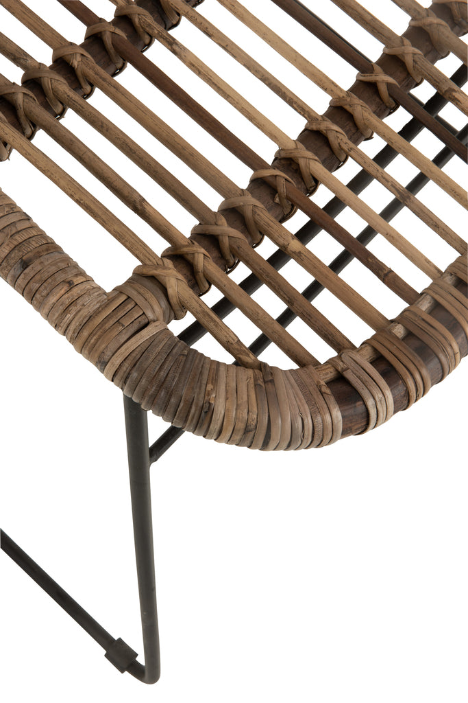 Chaise Bill en feuille de bananier et bois de teck - J-Line