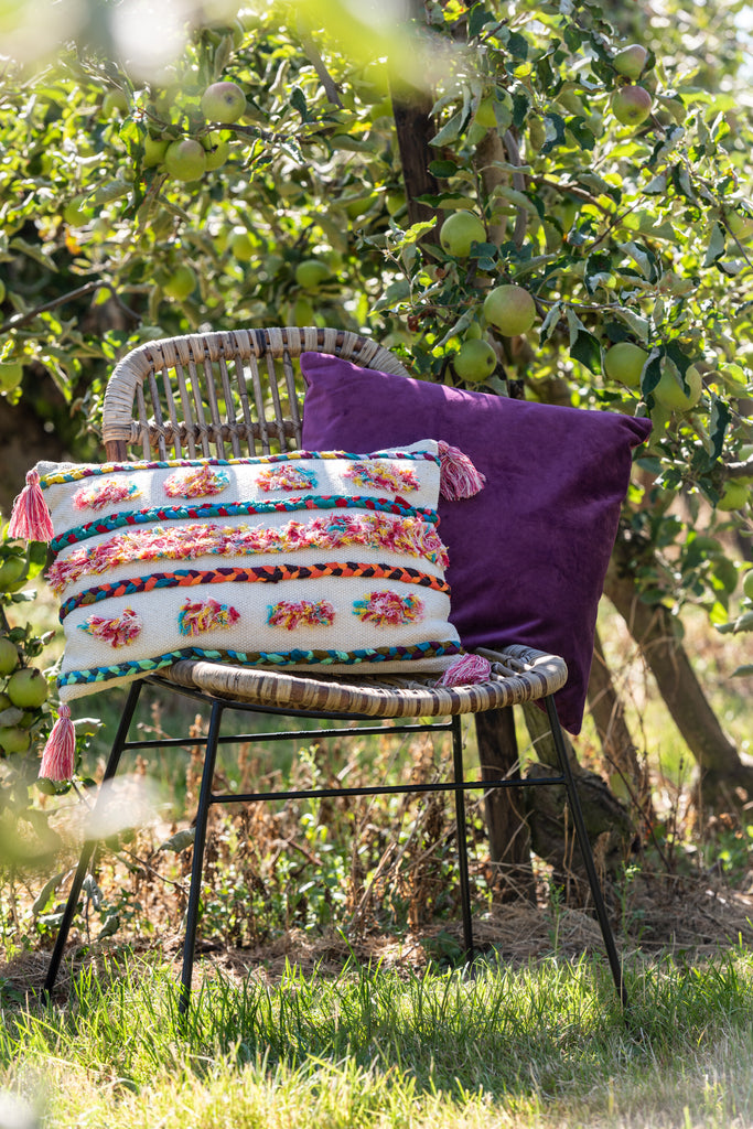 Chaise Bill en feuille de bananier et bois de teck - J-Line