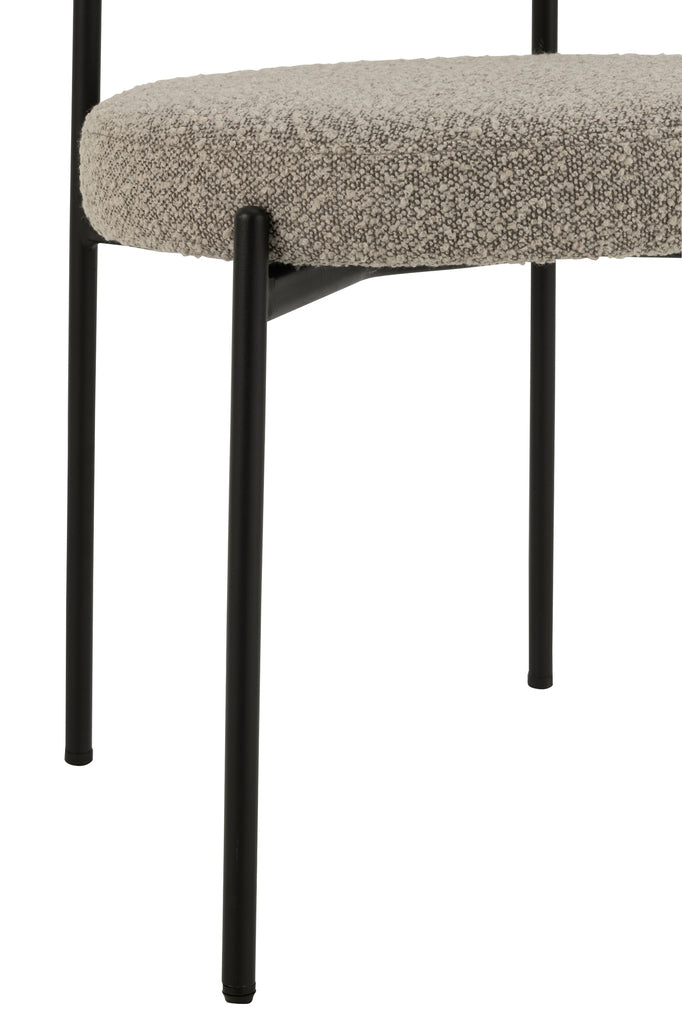 Chaise Keri en bouclette gris - J-Line