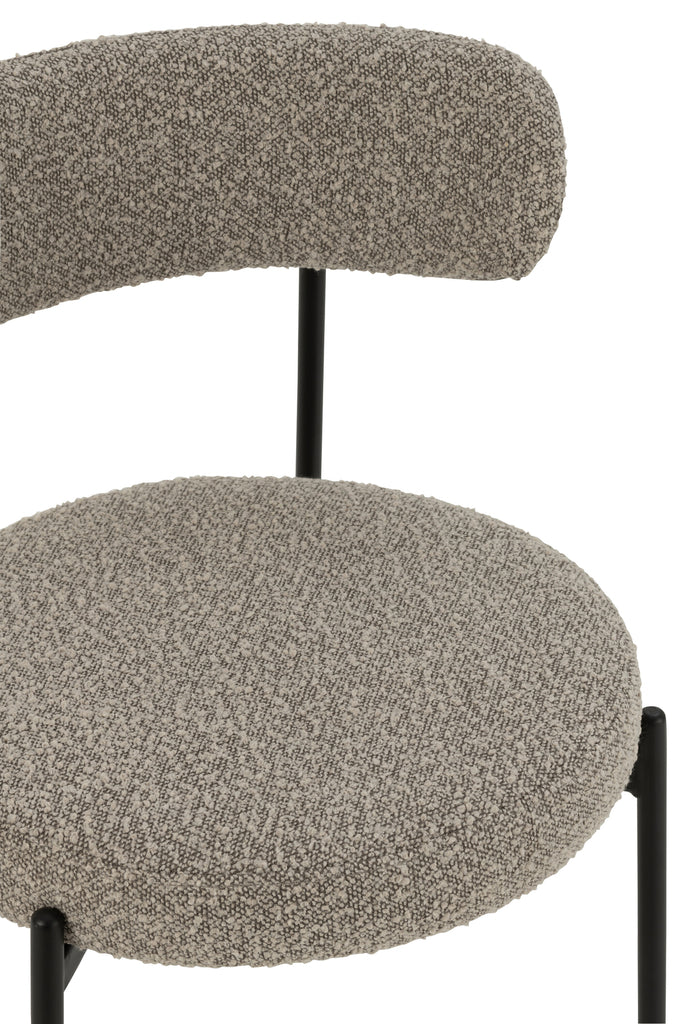 Chaise Keri en bouclette gris - J-Line