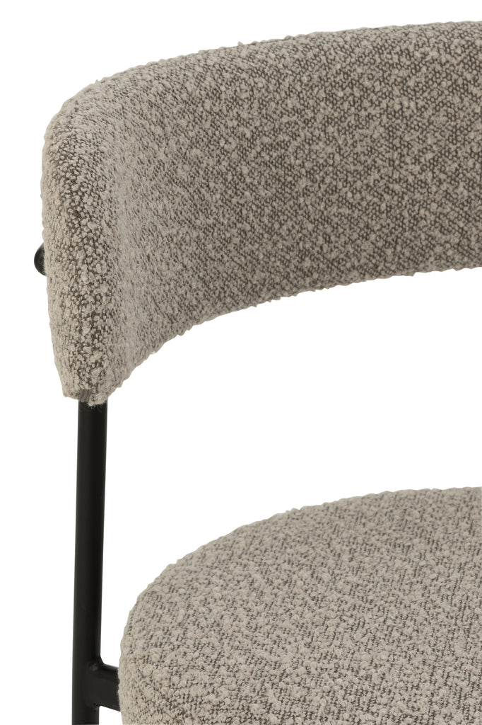 Chaise Keri en bouclette gris - J-Line