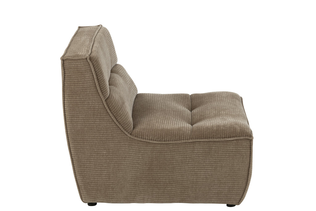 Canapé modulaire Biarritz en bois de peuplier taupe foncé - J-Line