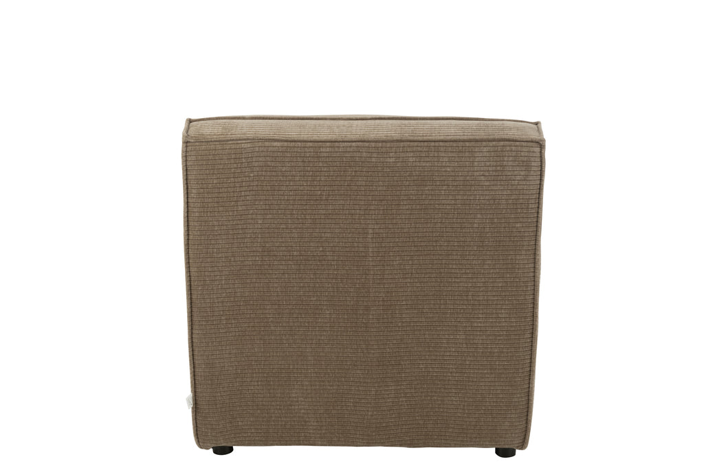 Canapé modulaire Biarritz en bois de peuplier taupe foncé - J-Line