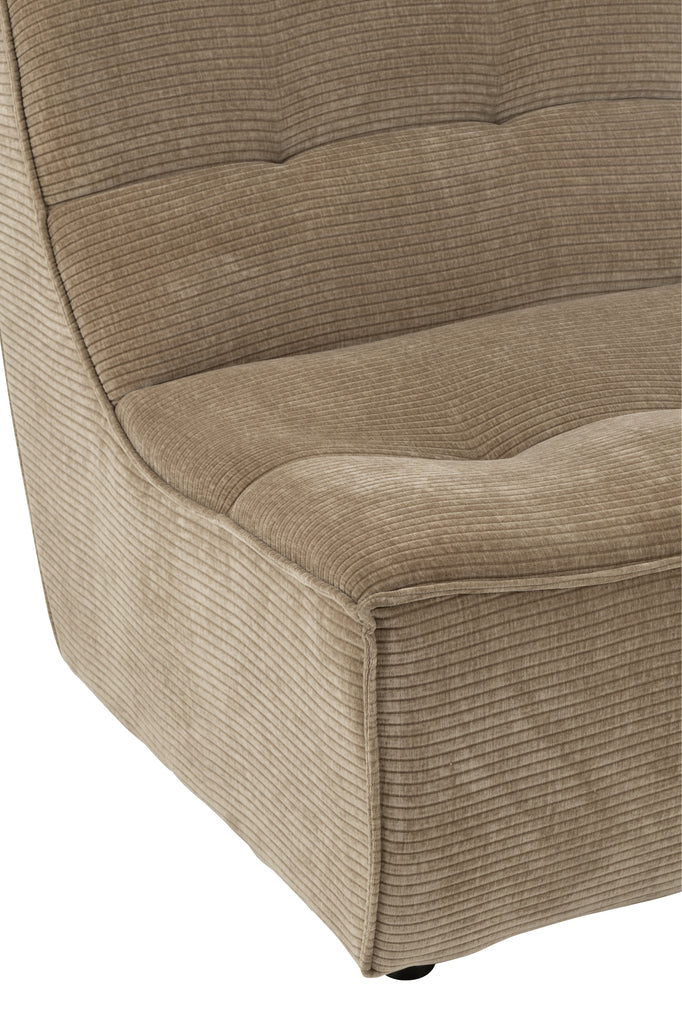 Canapé modulaire Biarritz en bois de peuplier taupe foncé - J-Line