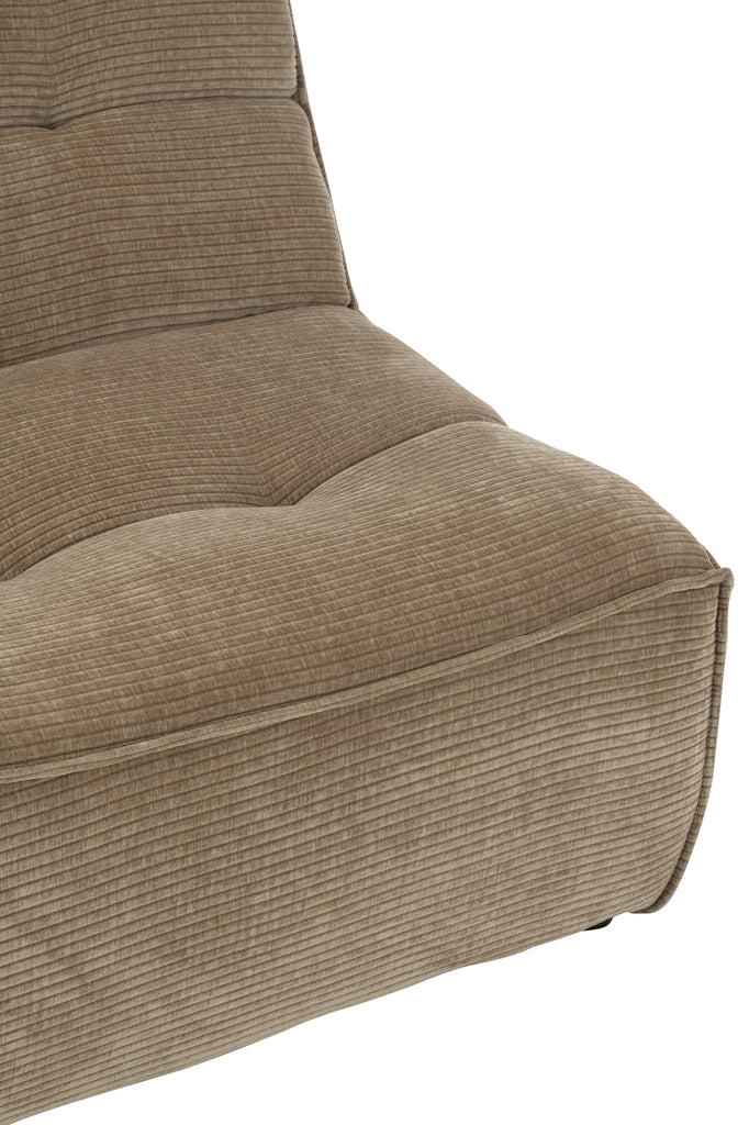 Canapé modulaire Biarritz en bois de peuplier taupe foncé - J-Line