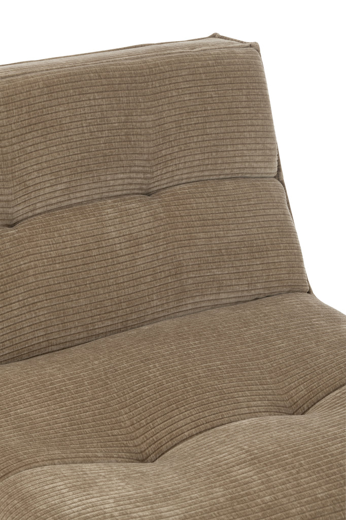 Canapé modulaire Biarritz en bois de peuplier taupe foncé - J-Line
