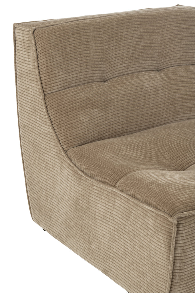 Canapé modulaire Biarritz en bois de peuplier taupe foncé - J-Line