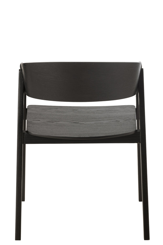 Chaise Naga en bois de frêne et corde noire - J-Line