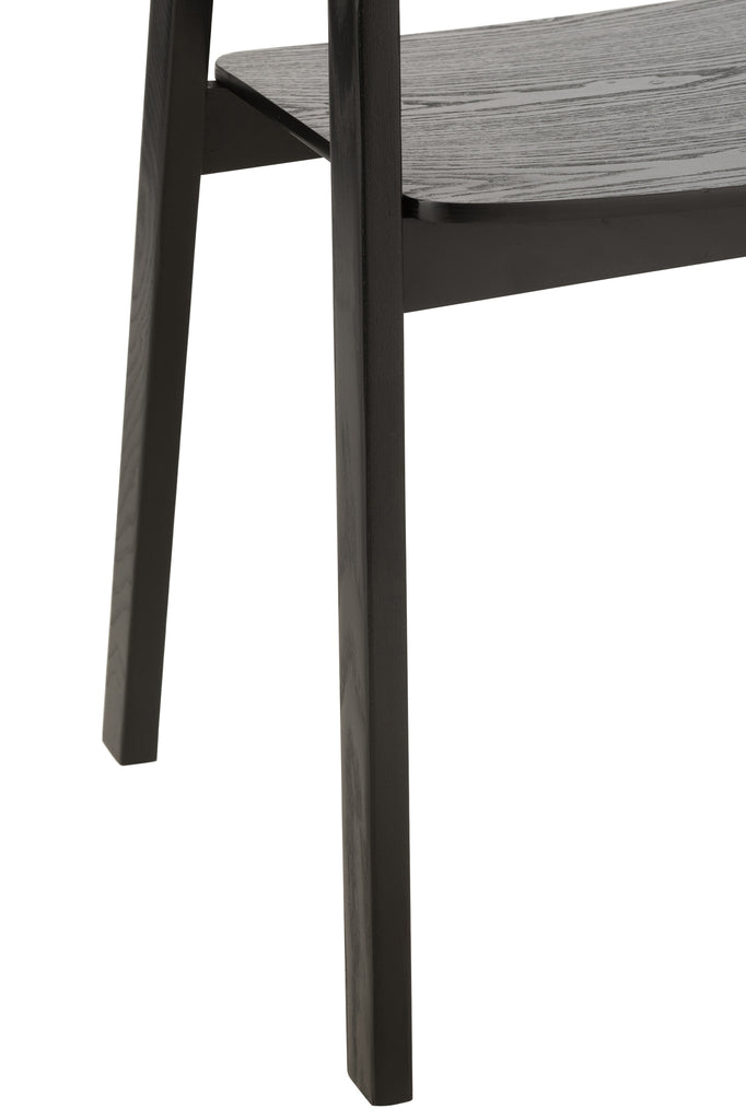Chaise Naga en bois de frêne et corde noire - J-Line