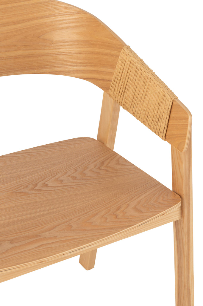 Chaise Naga en bois de frêne et corde naturelle - J-Line