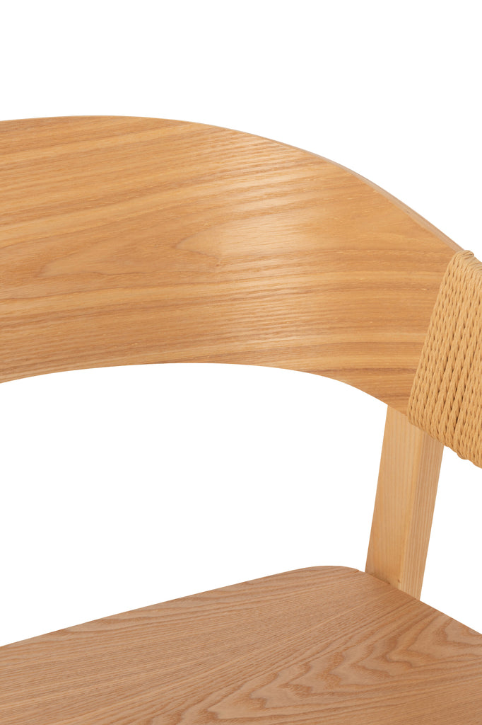 Chaise Naga en bois de frêne et corde naturelle - J-Line