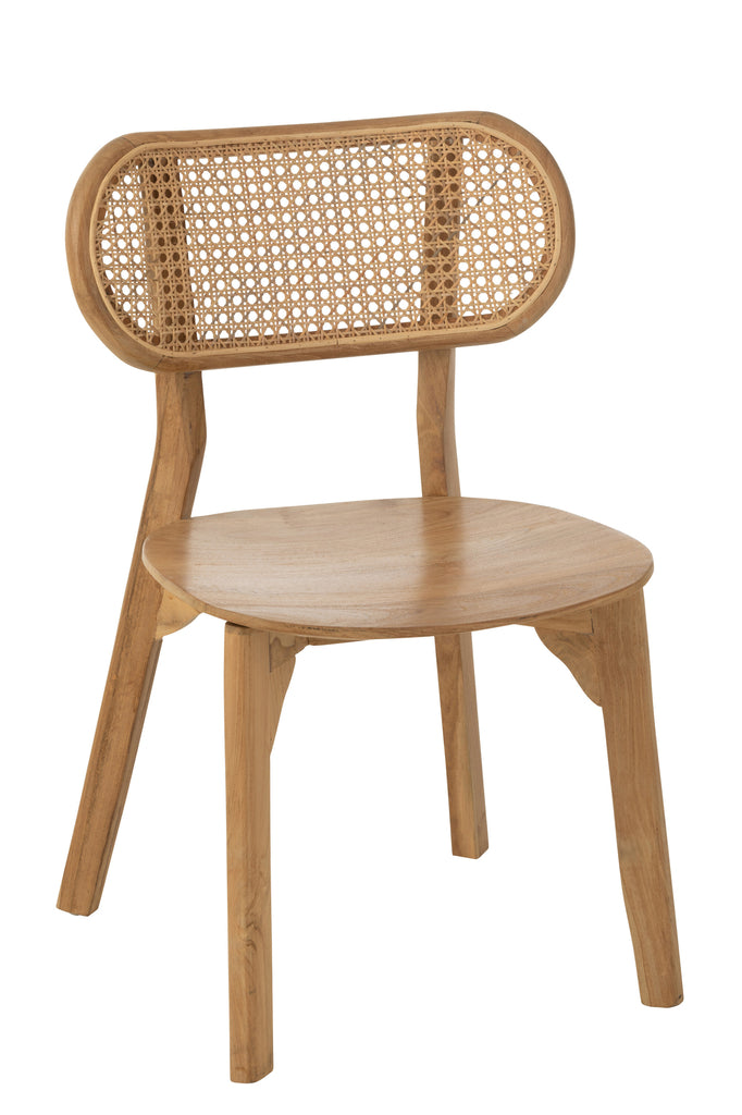 Chaise Cacahuète en bois de teck naturel - J-Line
