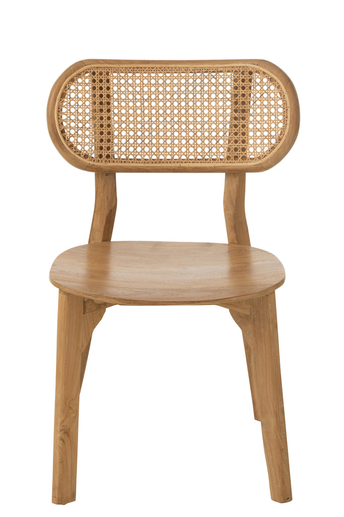 Chaise Cacahuète en bois de teck naturel - J-Line
