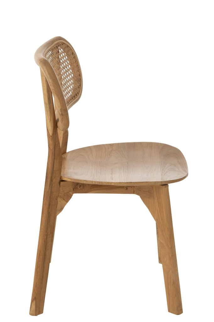 Chaise Cacahuète en bois de teck naturel - J-Line