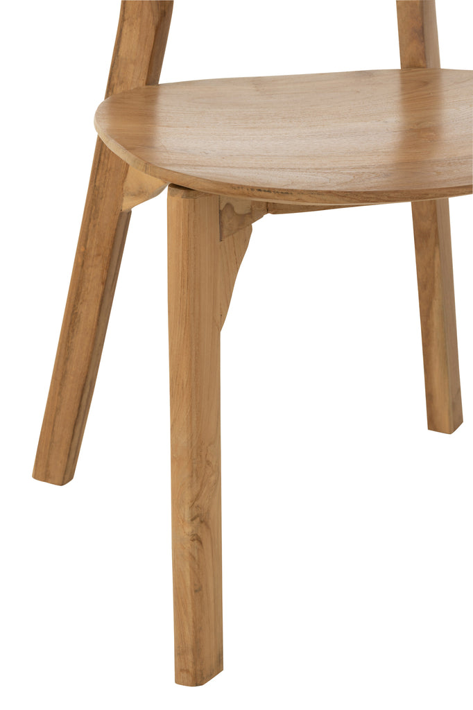 Chaise Cacahuète en bois de teck naturel - J-Line
