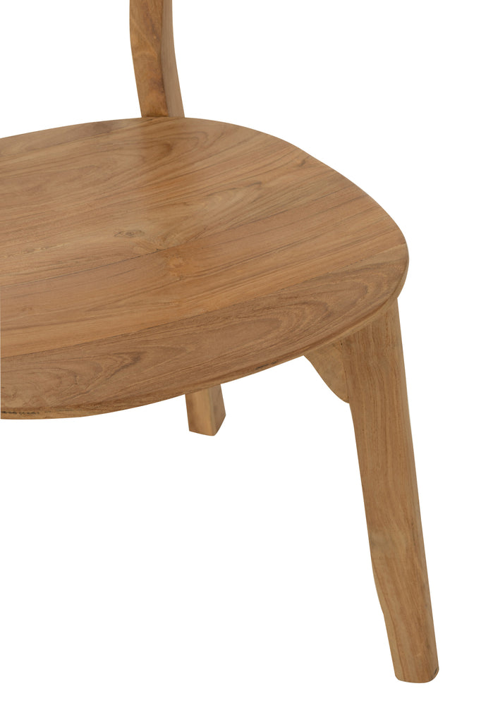 Chaise Cacahuète en bois de teck naturel - J-Line