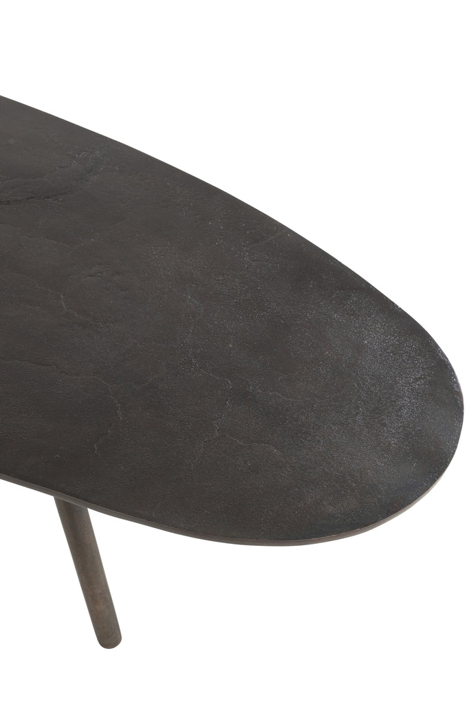 Table basse Chicago en aluminium/fer noire- J-Line
