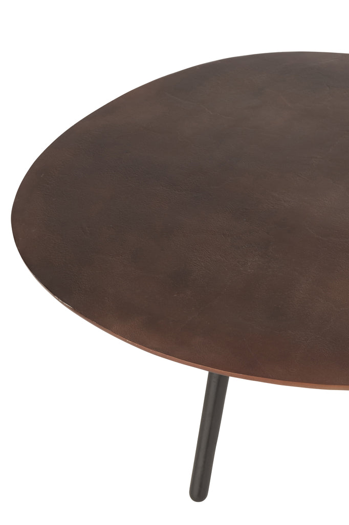 Table basse Chicago en aluminium/fer marron - J-Line