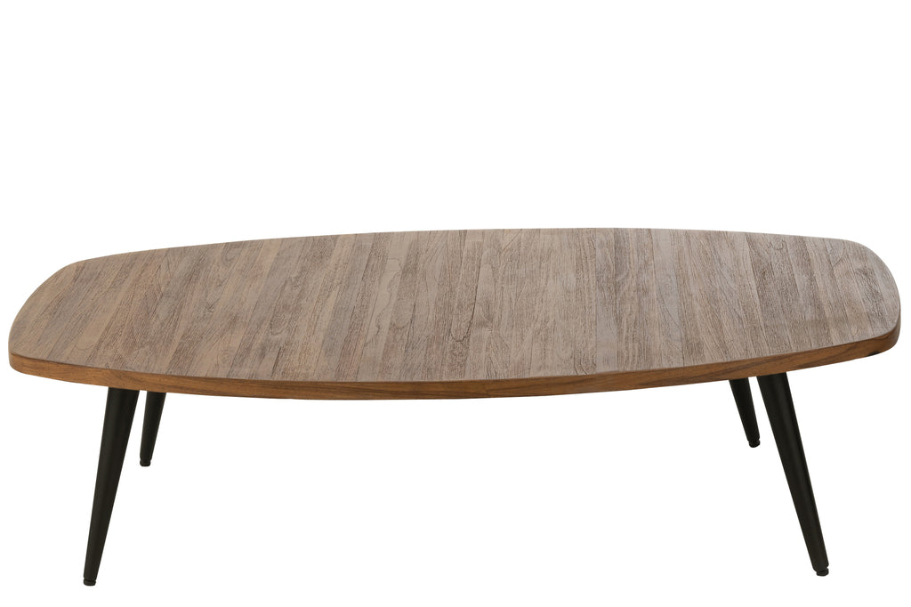 Table basse rectangulaire Gilipoh en teck recyclé naturel - J-Line