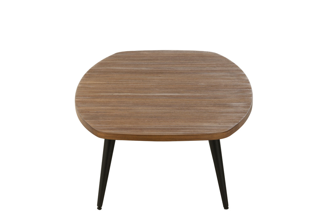 Table basse rectangulaire Gilipoh en teck recyclé naturel - J-Line