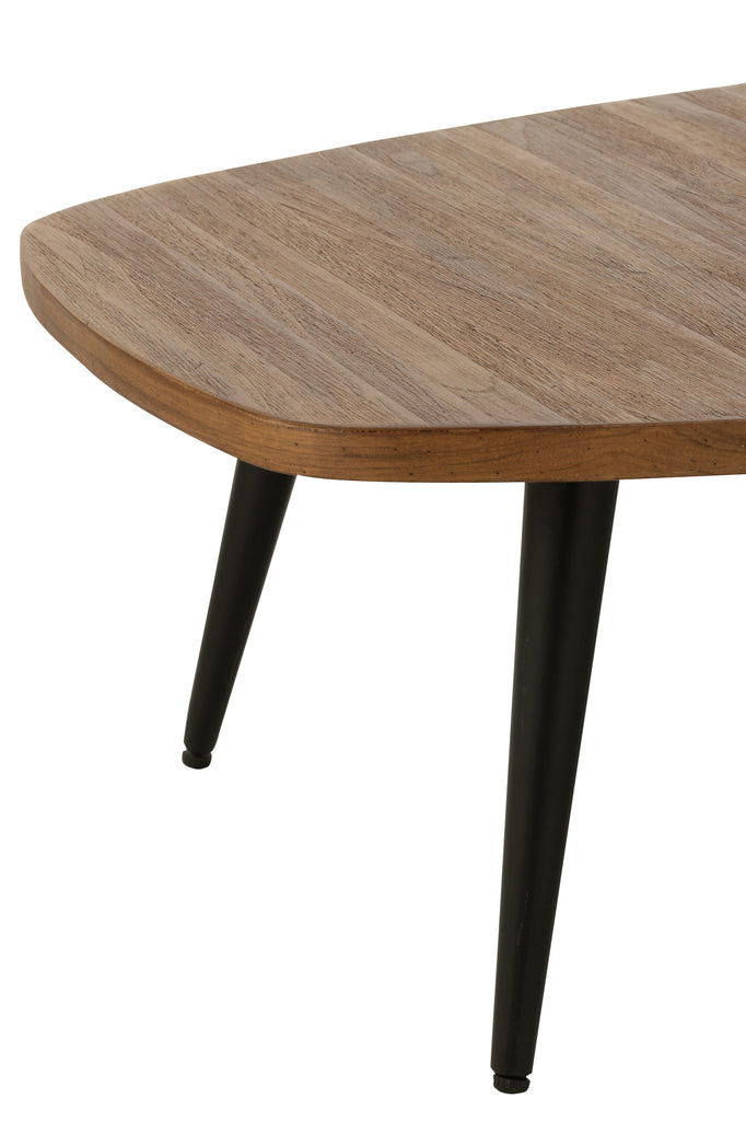 Table basse rectangulaire Gilipoh en teck recyclé naturel - J-Line