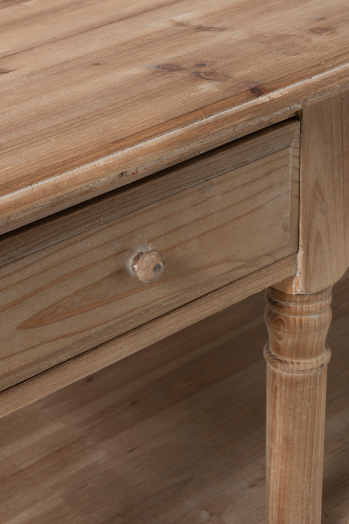Console Tua avec tiroirs et étagères en bois d'eucalyptus - J-Line
