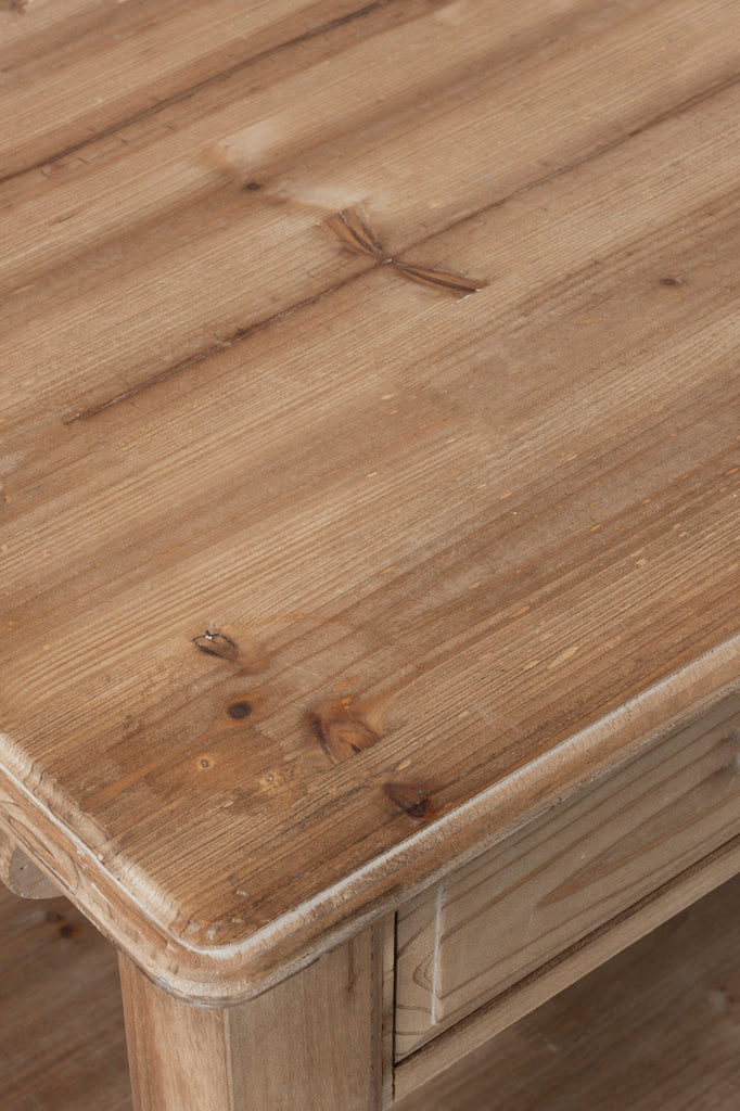 Console Tua avec tiroirs et étagères en bois d'eucalyptus - J-Line