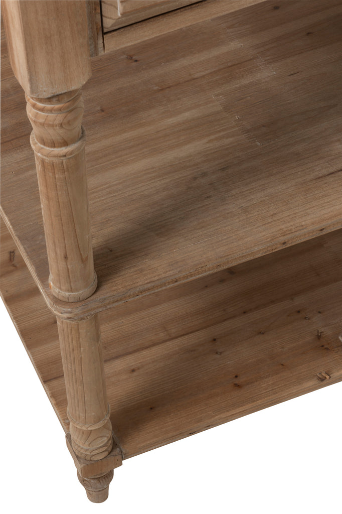 Console Tua avec tiroirs et étagères en bois d'eucalyptus - J-Line