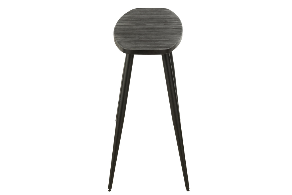 Console Gilipoh en teck recyclé noir - J-Line