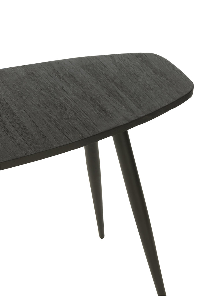 Console Gilipoh en teck recyclé noir - J-Line