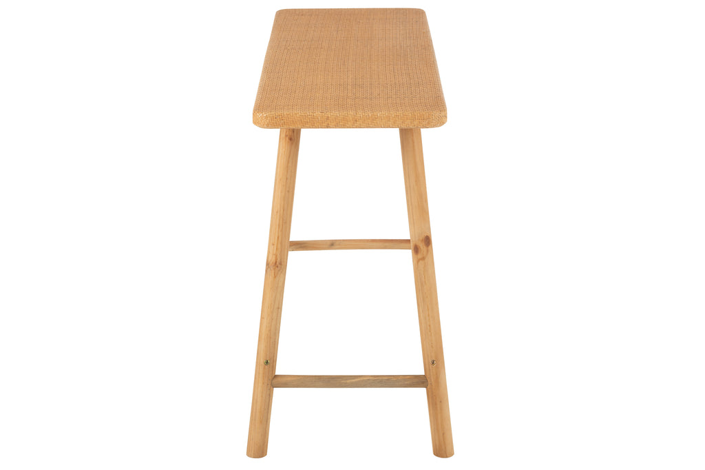 Console Batukaras en bois de sapin et cannage - J-Line