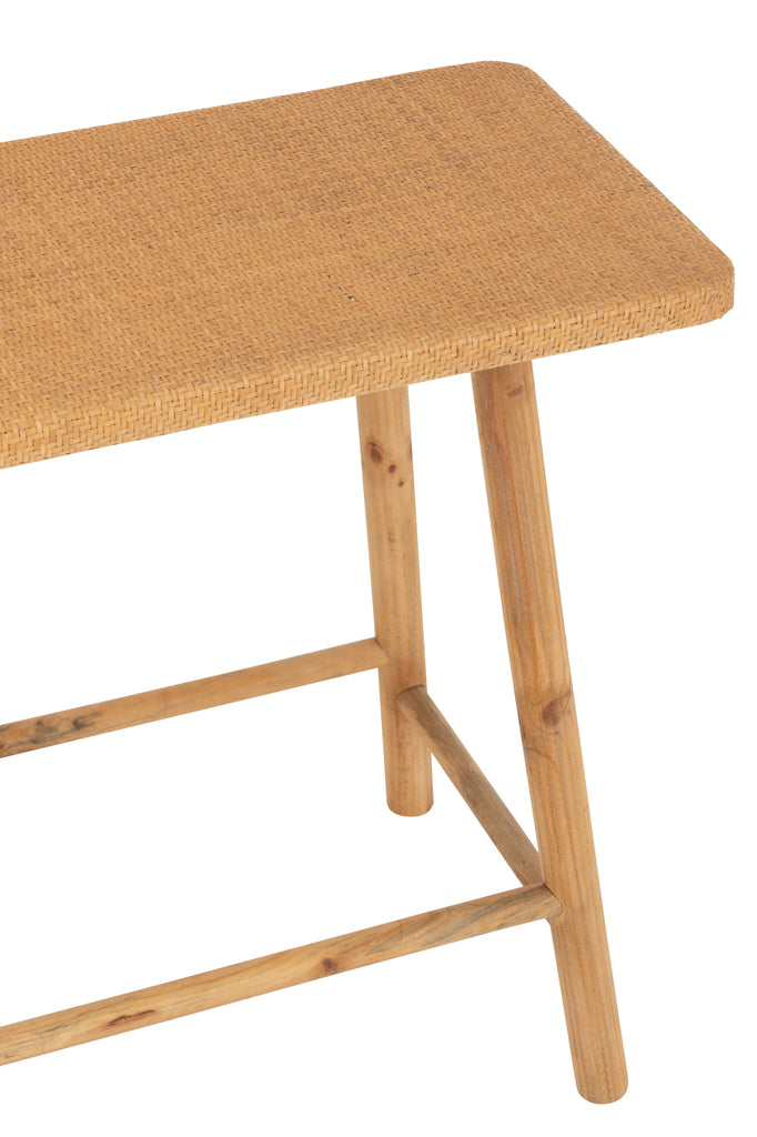 Console Batukaras en bois de sapin et cannage - J-Line