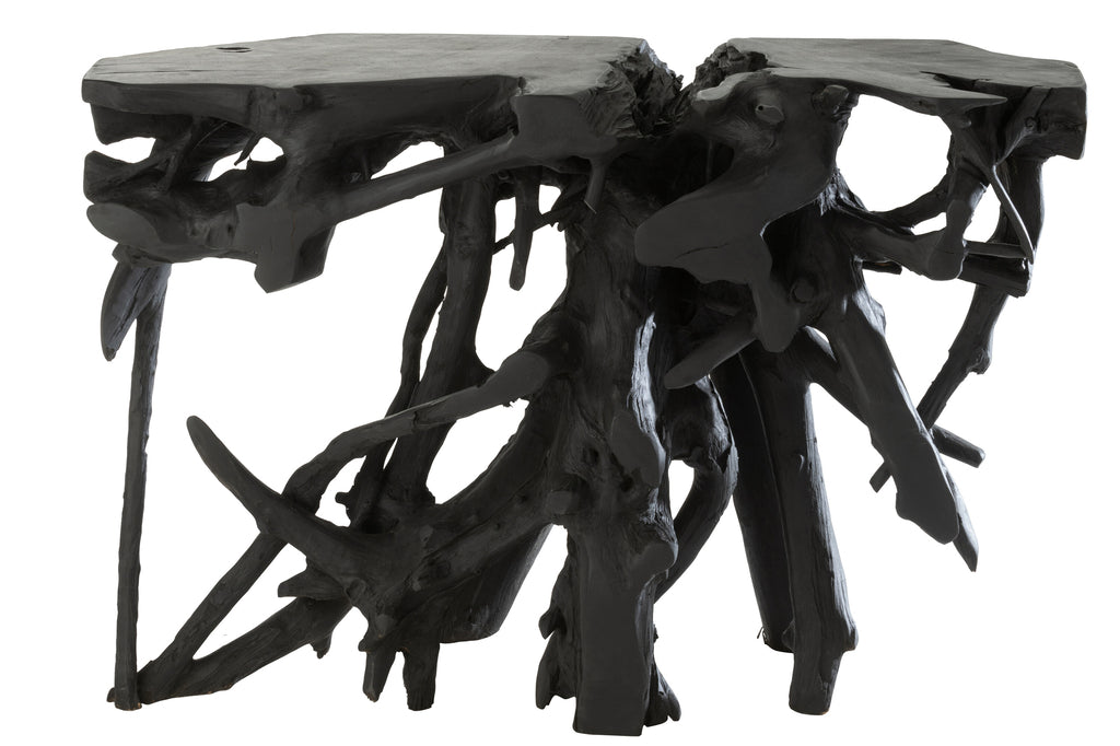 Console Solo en racine de teck noir - J-Line