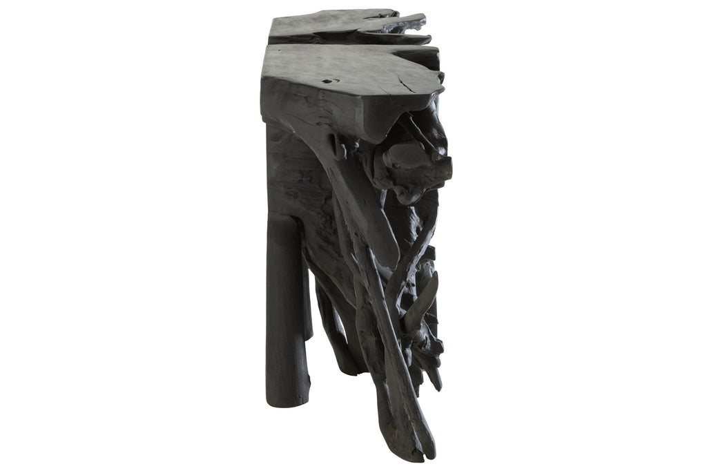Console Solo en racine de teck noir - J-Line