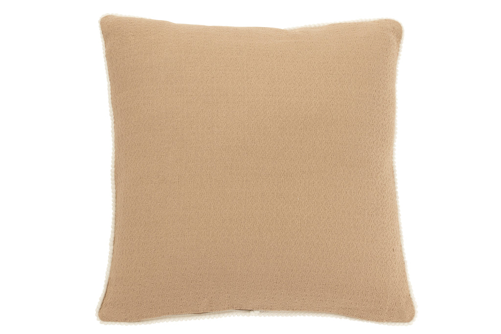 Coussin poisson  en coton beige crème - J-Line