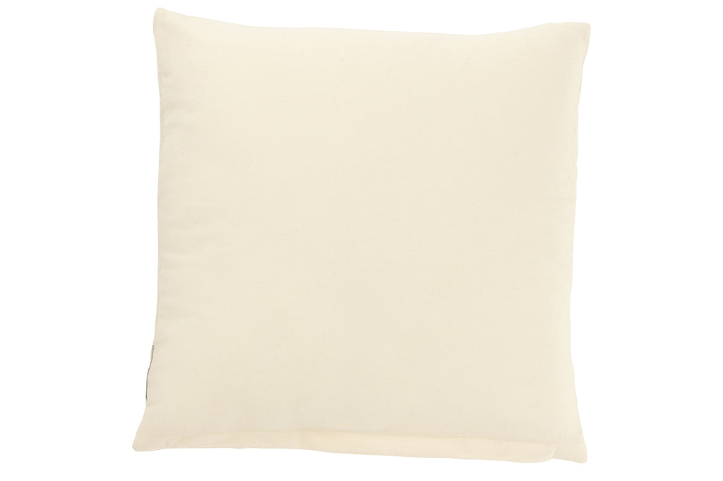 Coussin poisson en coton et laine beige - J-Line