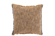 Coussin Salla en polyester/coton marron clair/bleu - J-Line