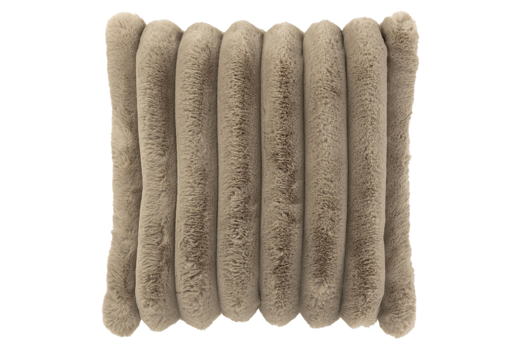 Coussin Cordura en velours côtelé taupe - J-Line