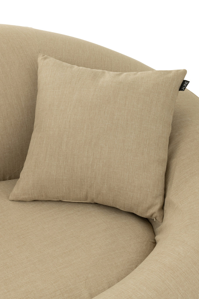 Coussin extérieur en polypropylène beige - J-Line