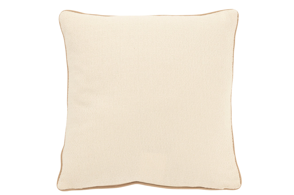 Coussin coquillage antique en coton crème/beige - J-Line