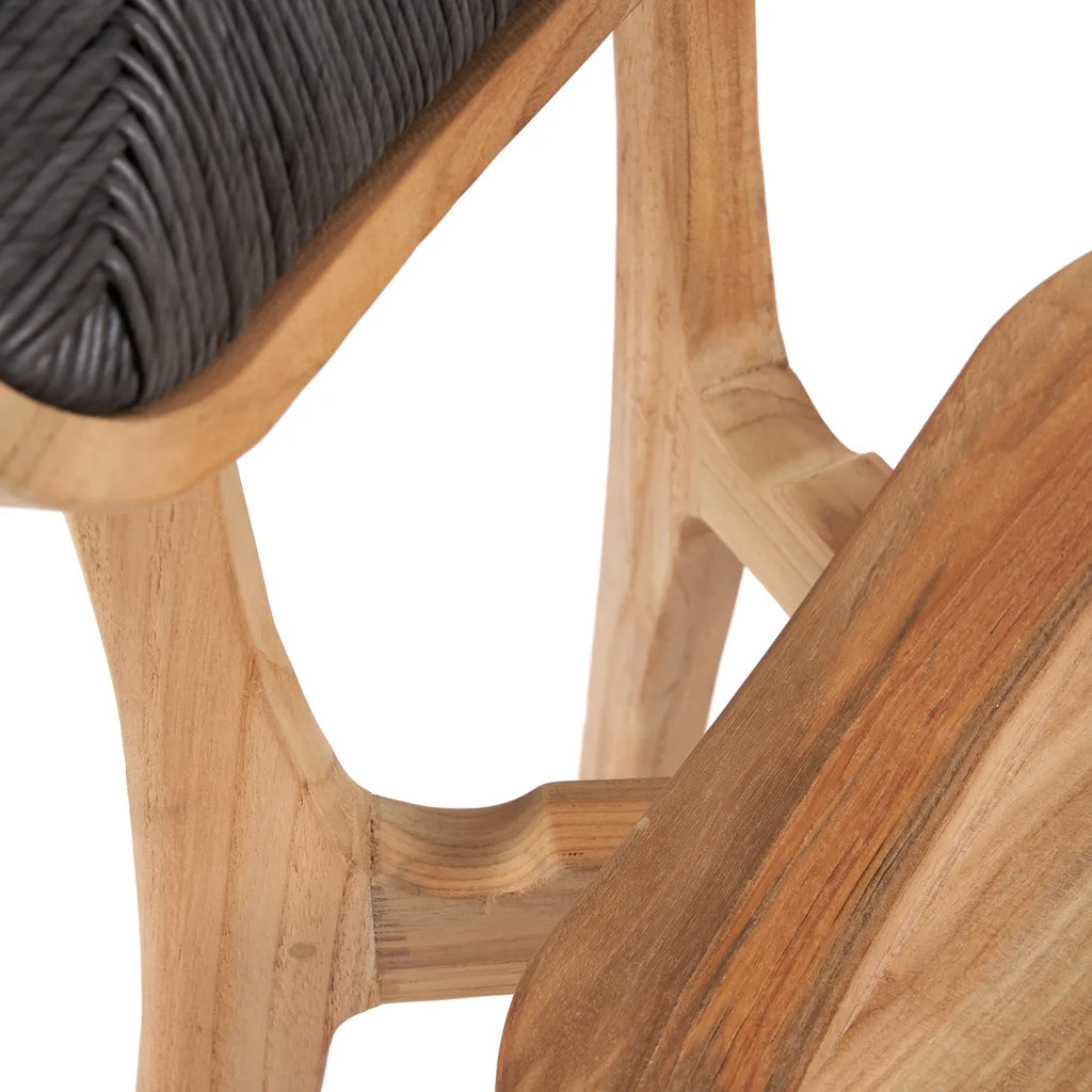 Chaise de salle à manger Arigato en teck recyclé - Extérieur - Bazar Bizar