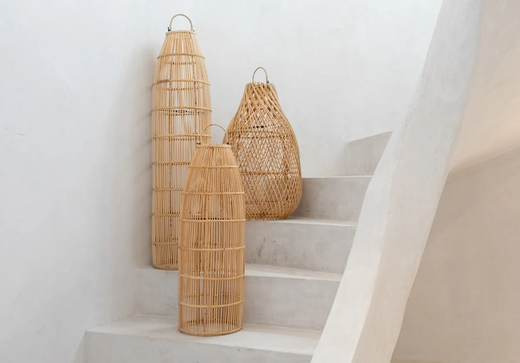 Abat-jour Fish Trap en rotin - Naturel - M - Bazar Bizar