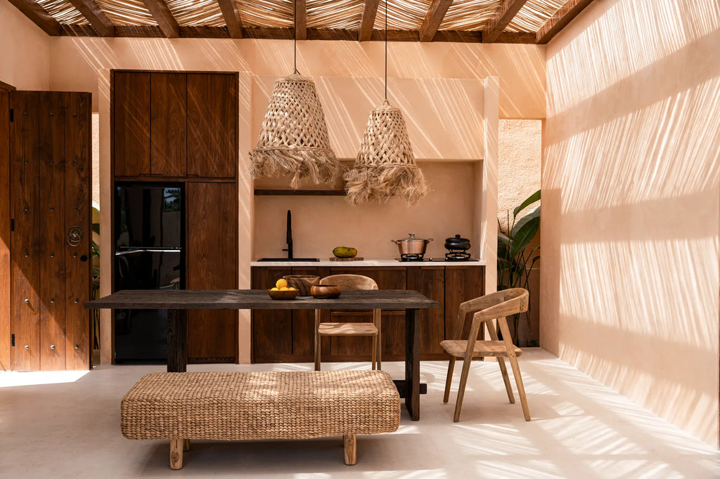 Abat-jour Jelly Fish en herbe d'abaca - Naturel - S - Bazar Bizar