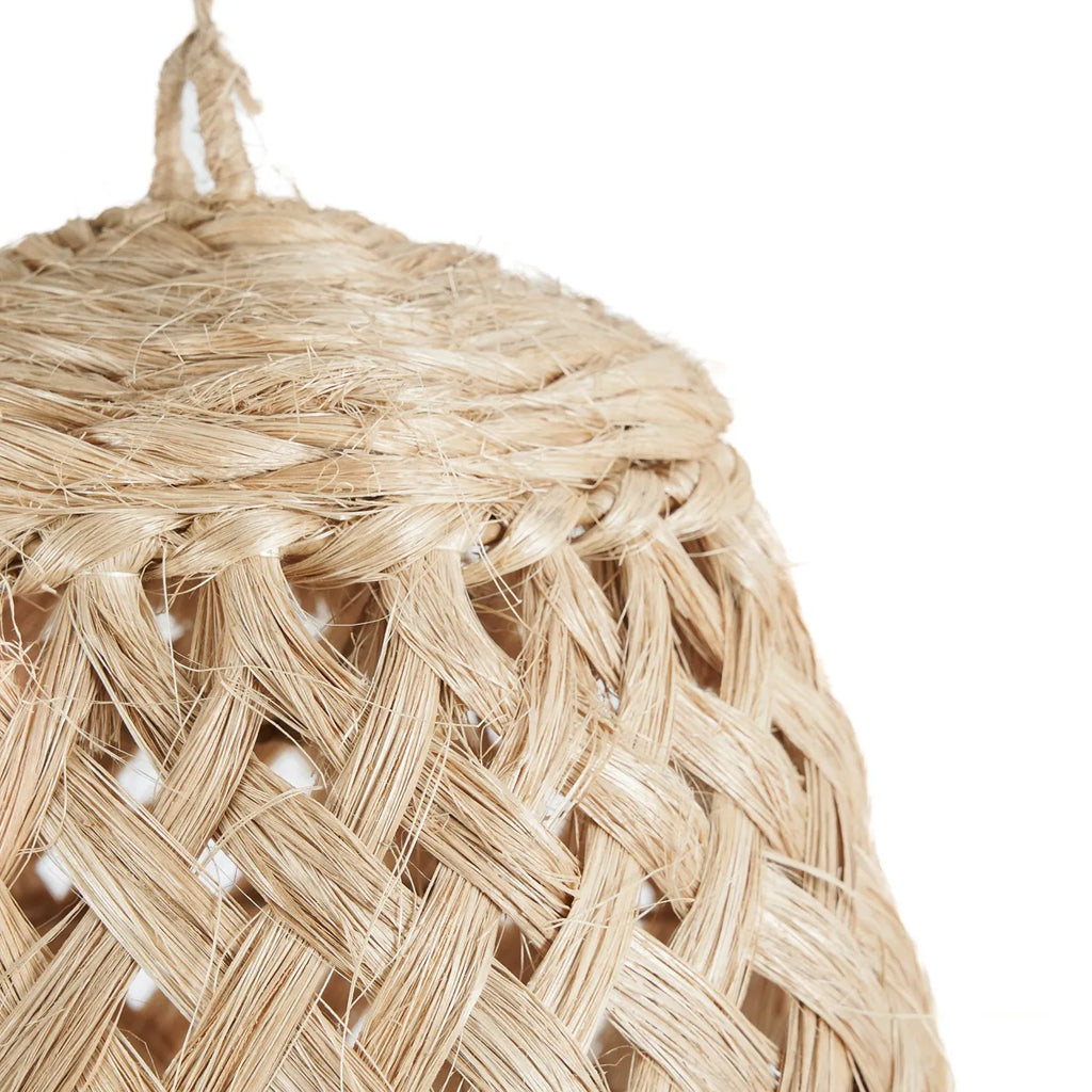 Abat-jour Jelly Fish en herbe d'abaca - Naturel - S - Bazar Bizar