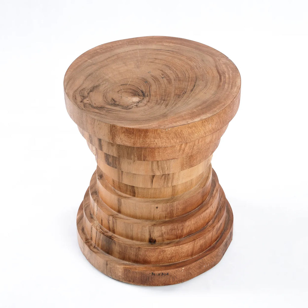 Tabouret Mazu en suar - Naturel - Bazar Bizar