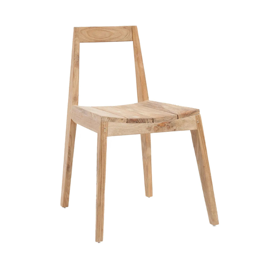 Chaise de salle à manger Paxi en teck - Naturel - Extérieur