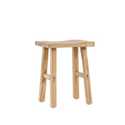 Tabouret Silla en teck recyclé - Naturel - Bazar Bizar