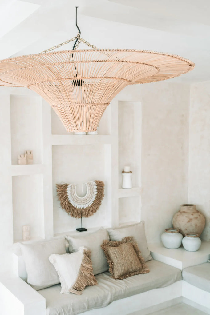Abat-jour Sky en rotin - Naturel - XL - Bazar Bizar