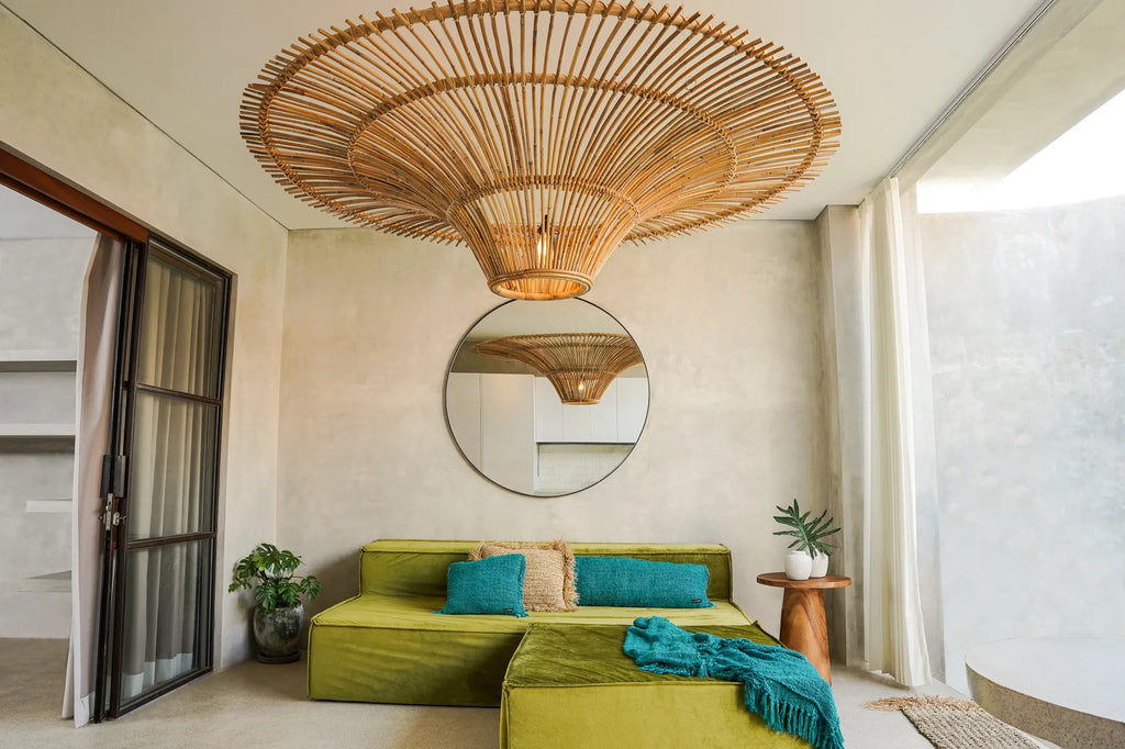 Abat-jour Sky en rotin - Naturel - XXL - Bazar Bizar