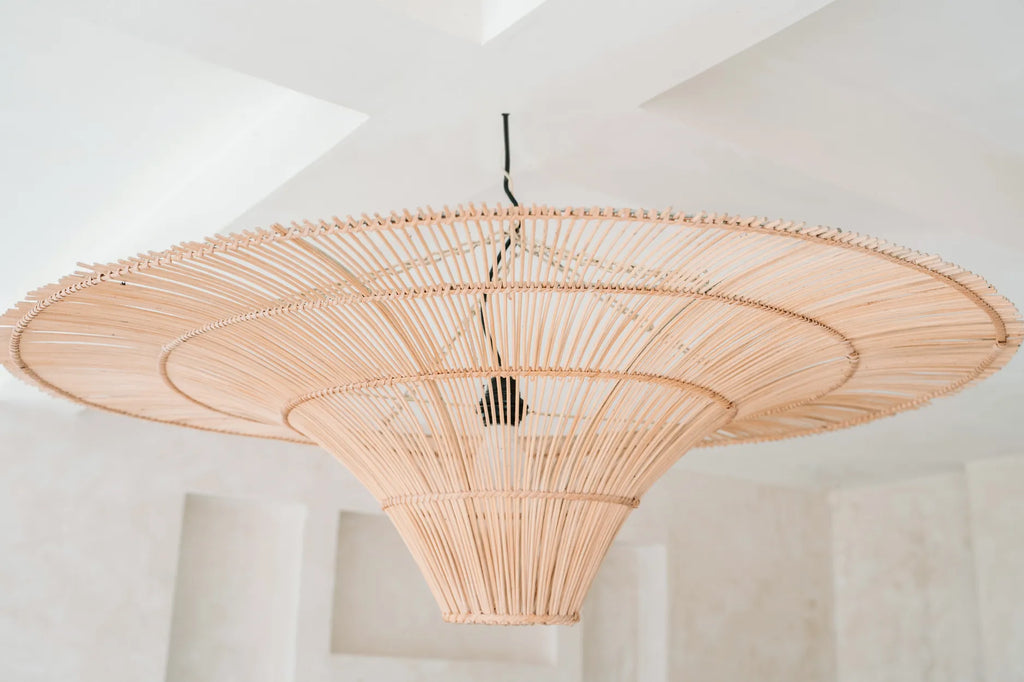 Abat-jour Sky en rotin - Naturel - XXL - Bazar Bizar